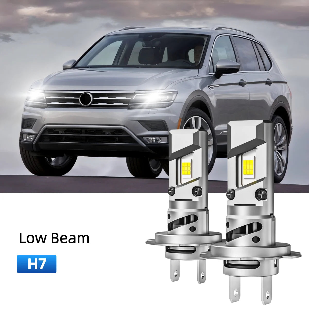 Best H7 LED low beam bulbs replacement for 2019-2020 Volkswagen Tiguan