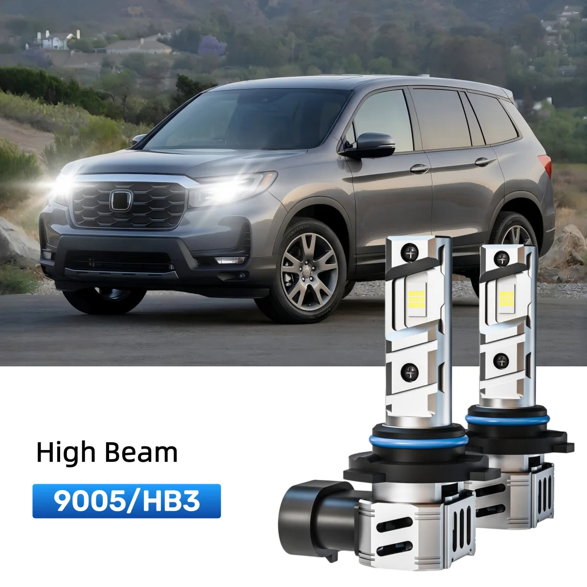 Best 9005 LED high beam bulbs replacement for 2019-2022 Honda Passport
