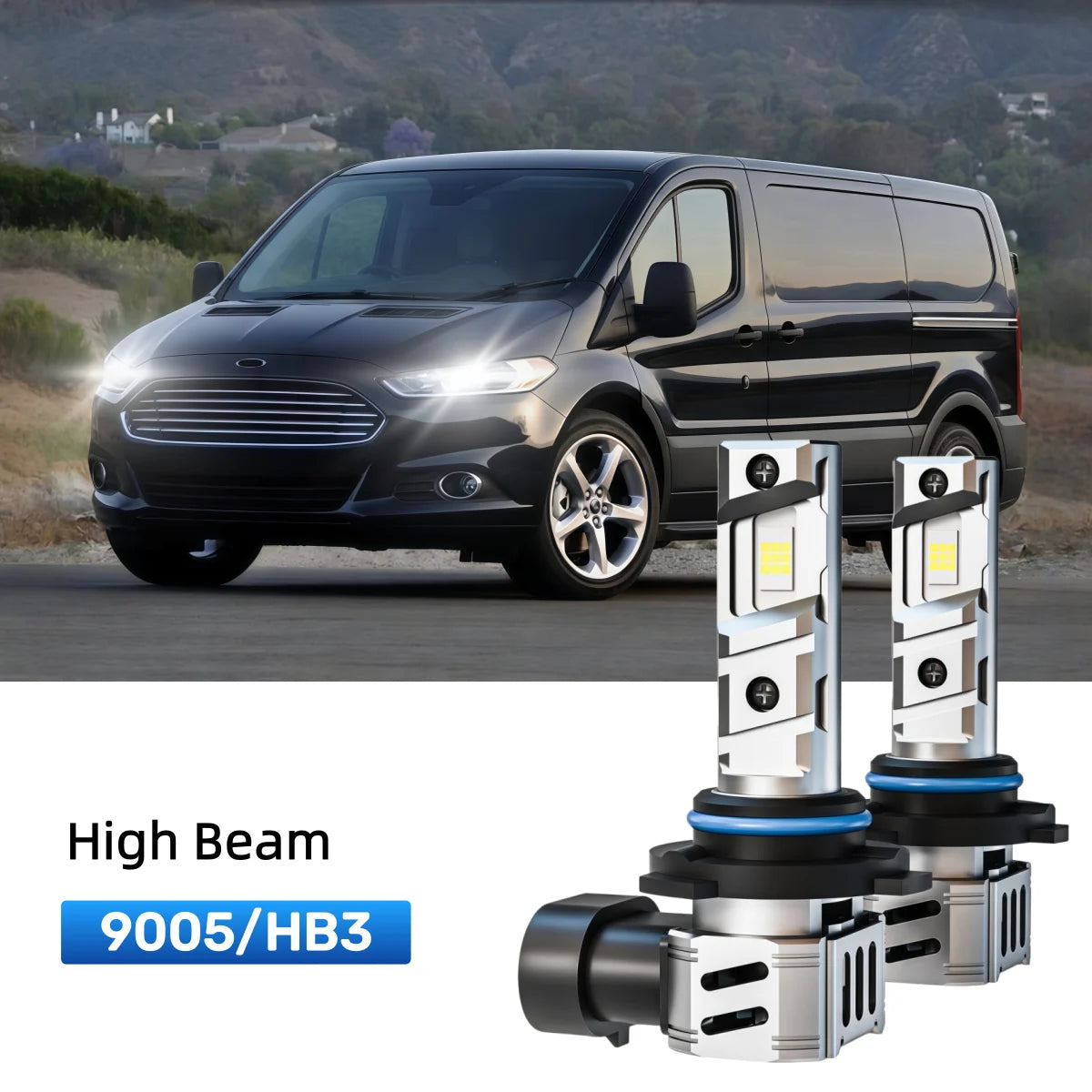 Best 9005 LED high beam bulbs replacement for 2022 Ford Transit-150