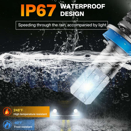 H11 LED Headlight Bulb Waterproof Design High Temperature & Frost Resistant