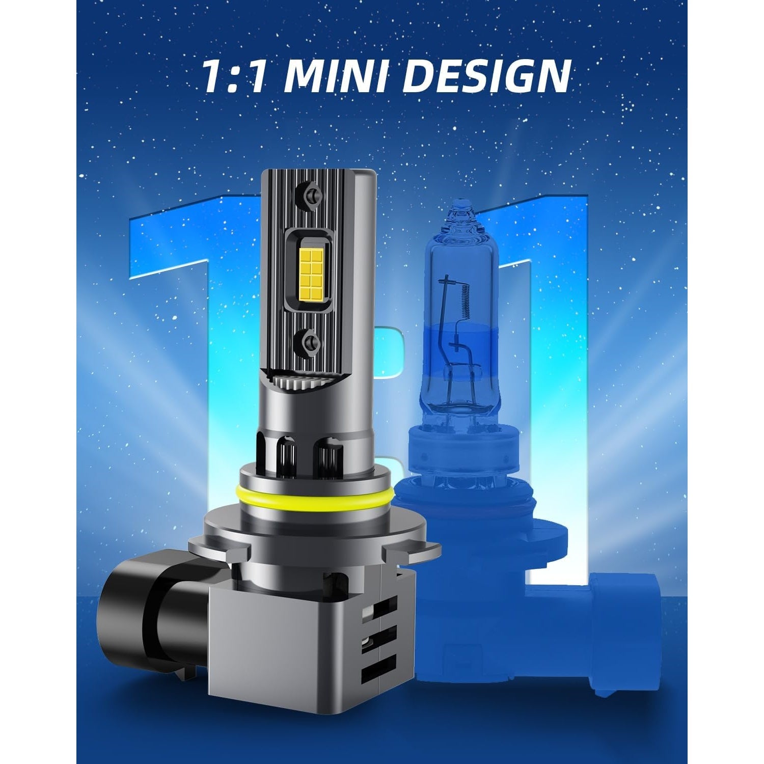 RCJ 9005/HB3 LED Headlight Bulb Mini Design for Easy Installation