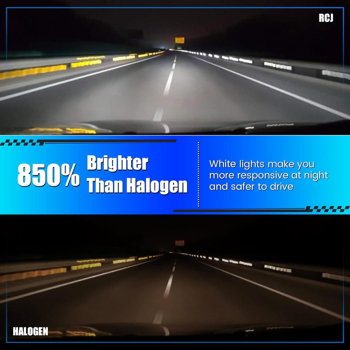RCJ LED Headlights Brighter and Safer for Driving at Night