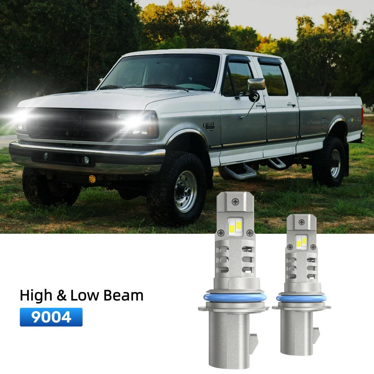 Fit for 1987-1991 Ford F-350 9004 LED Headlight Bulbs | Brighter And Safer