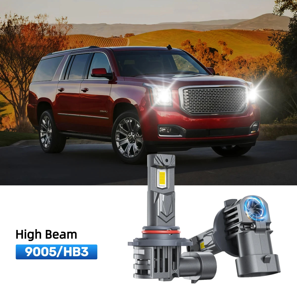 RIMTHIN 9005 LED High Beam Bulbs Fit for 2015-2019 GMC Yukon