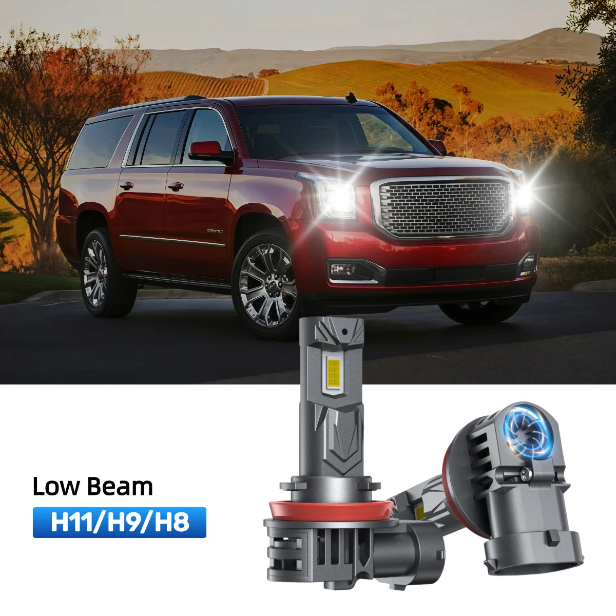 RIMTHIN H11 LED Low Beam Bulbs Fit for 2015-2019 GMC Yukon XL