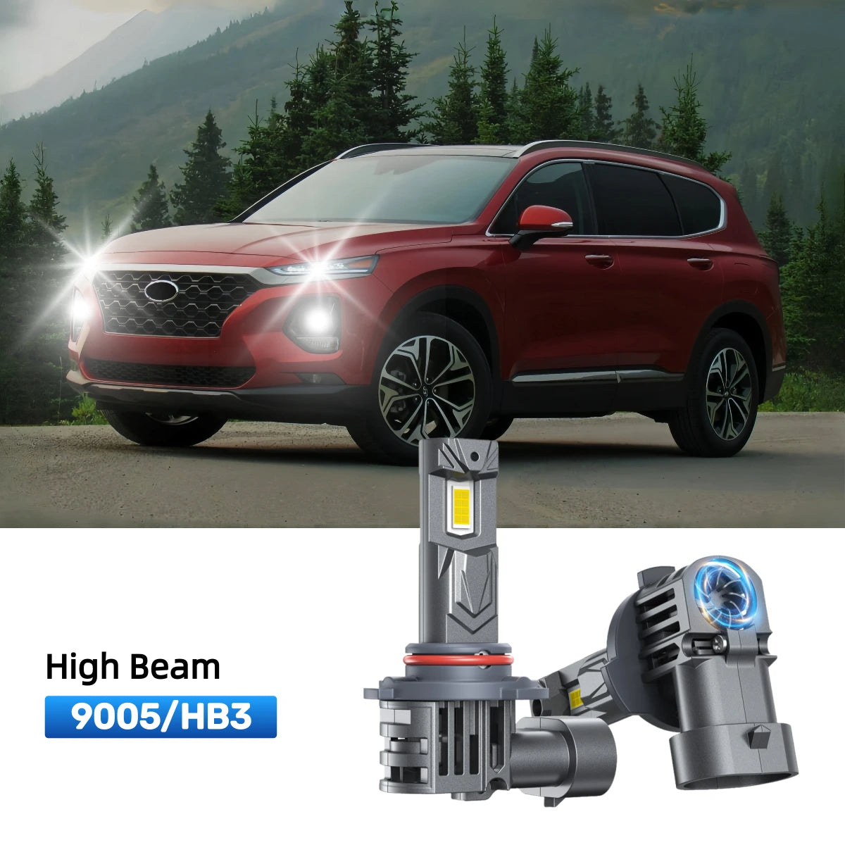 RIMTHIN 9005 LED High Beam Bulbs Fit for 2019-2020 Hyundai Santa Fe