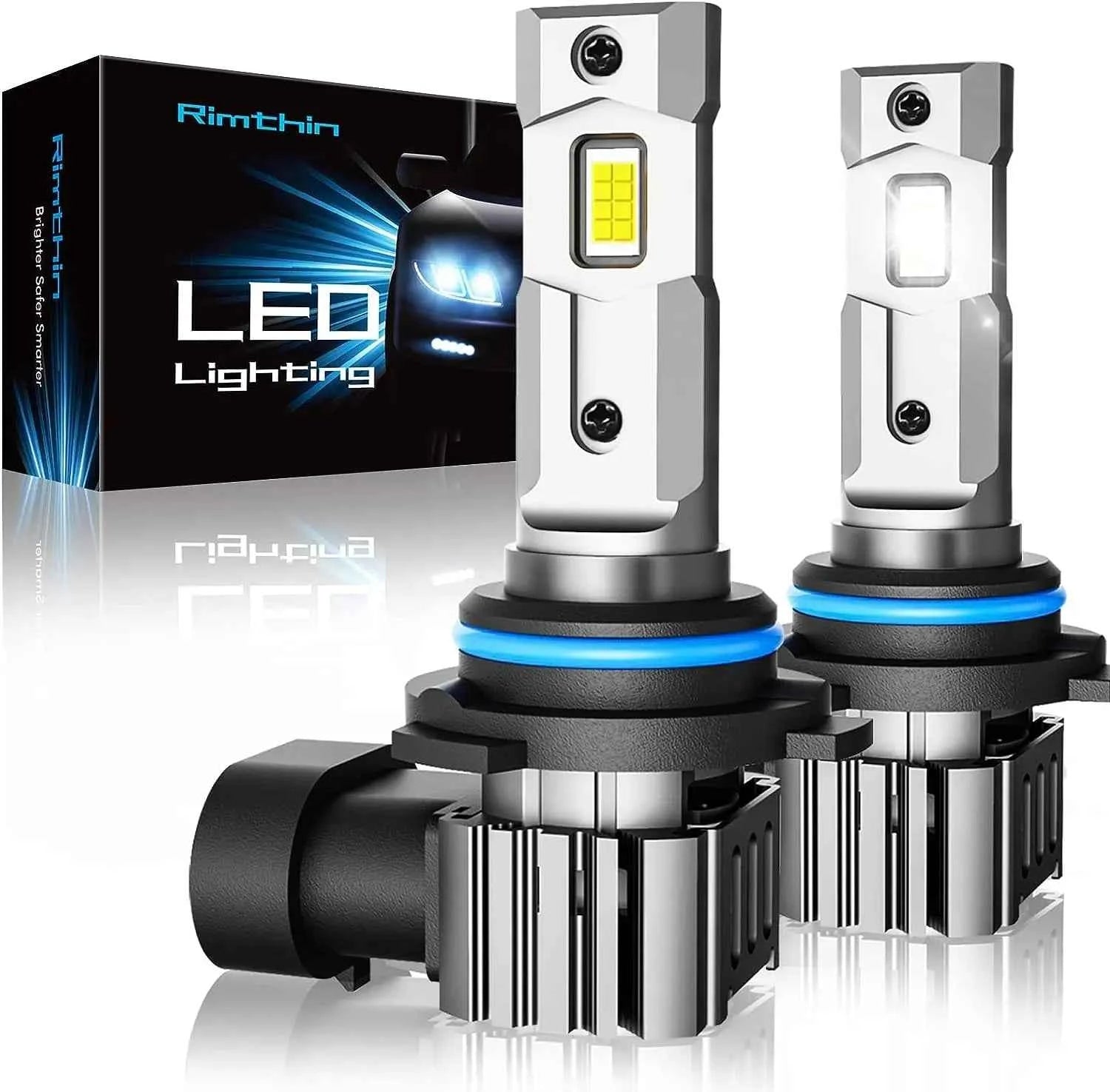 Rimthin XM1 9006/HB4 LED Headlight Bulbs 6000K Cool White IP67 60W 16000LM Pack of 2