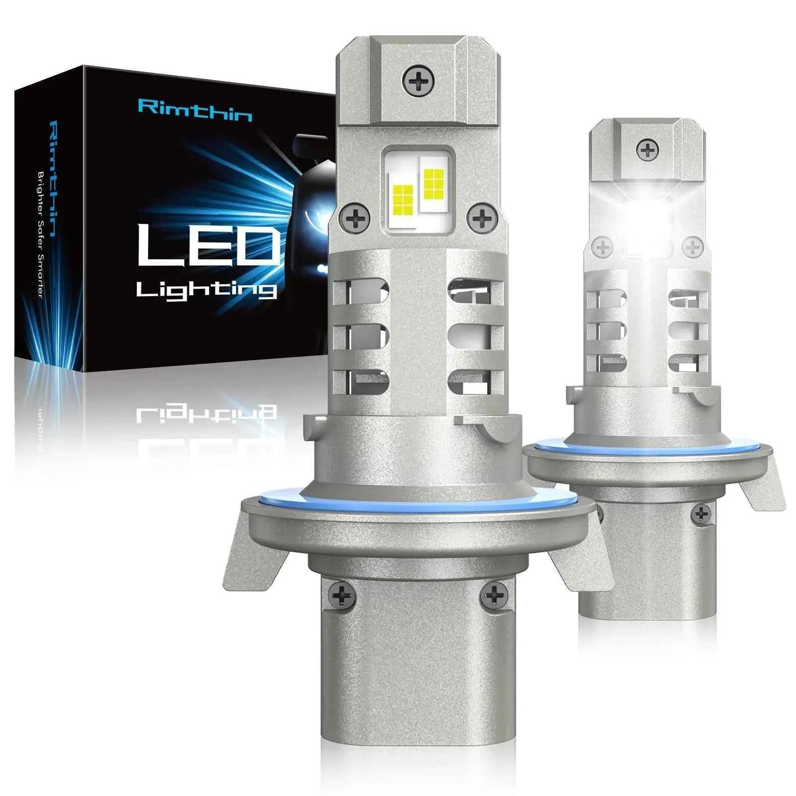 Rimthin XM1 H13/9008 LED Headlight Bulbs 100W 30000LM 6000K Cool White IP67 Pack of 2