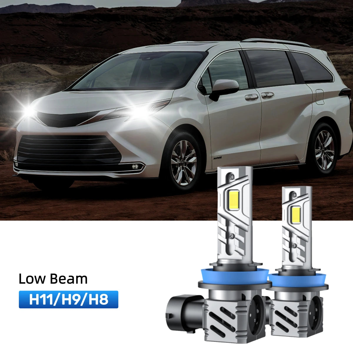 RIMTHIN H11 LED Low Beam Bulbs Fit for 2019-2020 Toyota Sienna