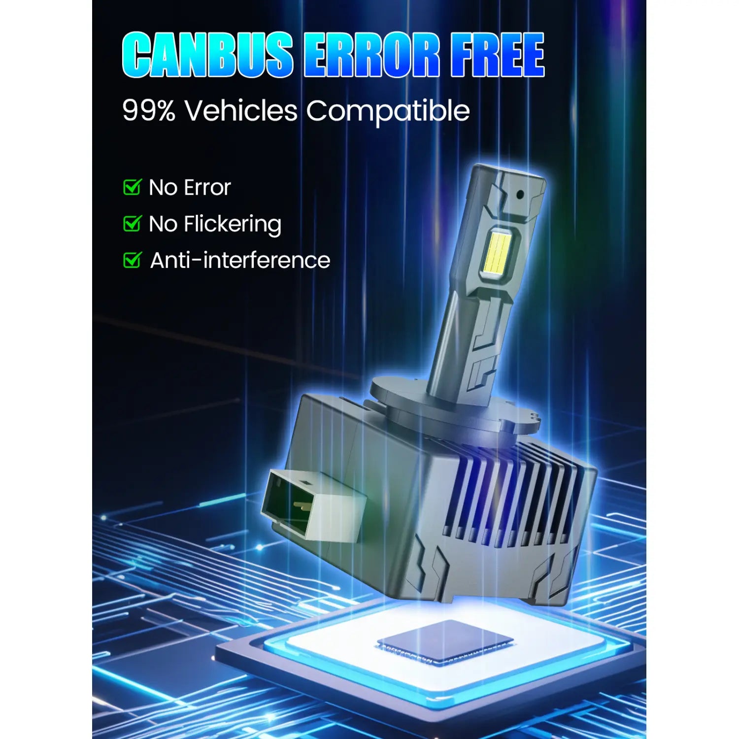 XD1 Series D1S LED Light Bulbs CANBUS No Error