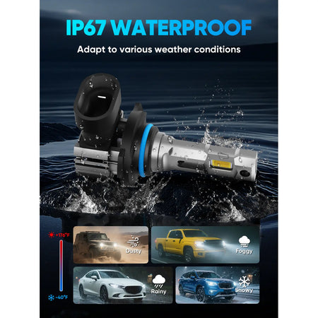 XM1 9006 LED Bulbs IP67 Waterproof