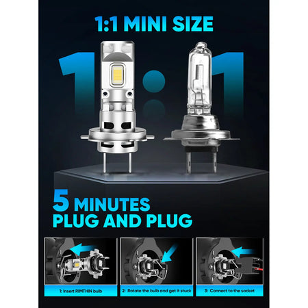 XM1 H4 LED Bulbs for Easy Installation