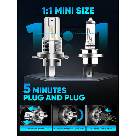 XM1 H7 LED Bulbs for Easy Installation