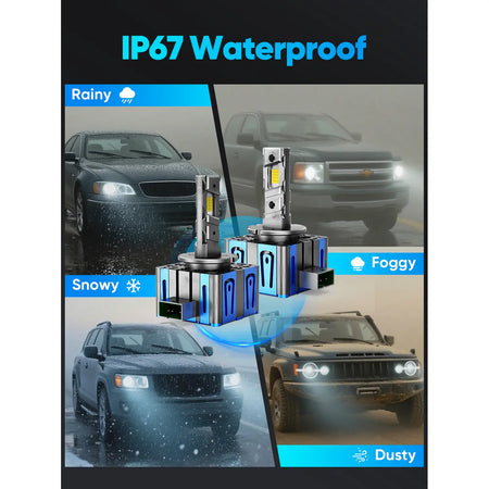 XM1 Series D1S LED Headlight Bulbs IP67 Waterproof