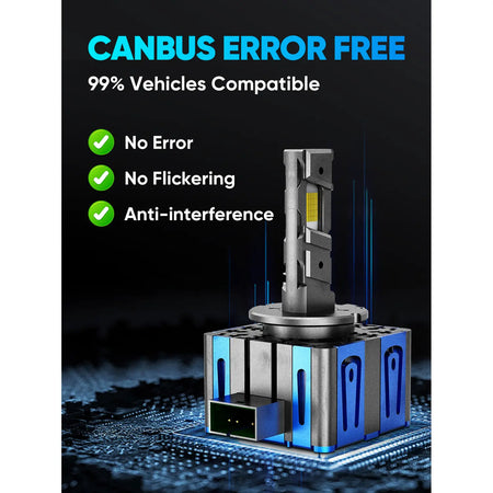 XM1 Series D1S LED Light Bulbs CANBUS No Error