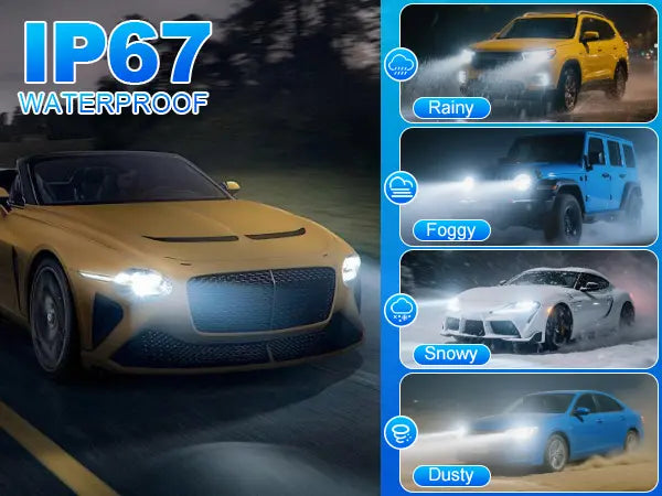 XM3 Series 9006 LED Light Bulbs IP67 Waterproof