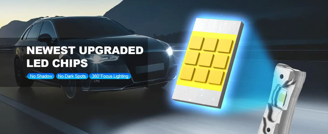 XM3 Series H11 9005 LED Headlight Bulbs with the Latest Upgraded LED Chips