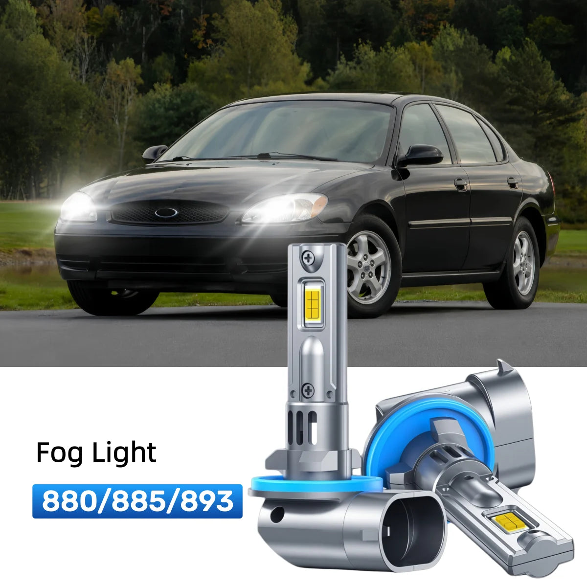 Fit for 1993-1997 Ford Taurus 9007 LED Headlight Bulbs Upgrade | Brighter and Safer