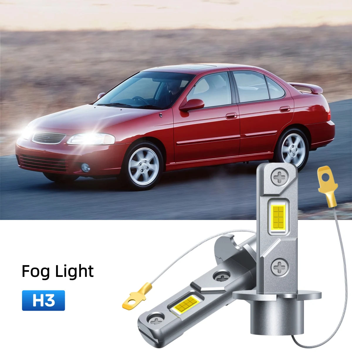 Best H3 LED fog light bulbs replacement for 1995-1998 Nissan Sentra