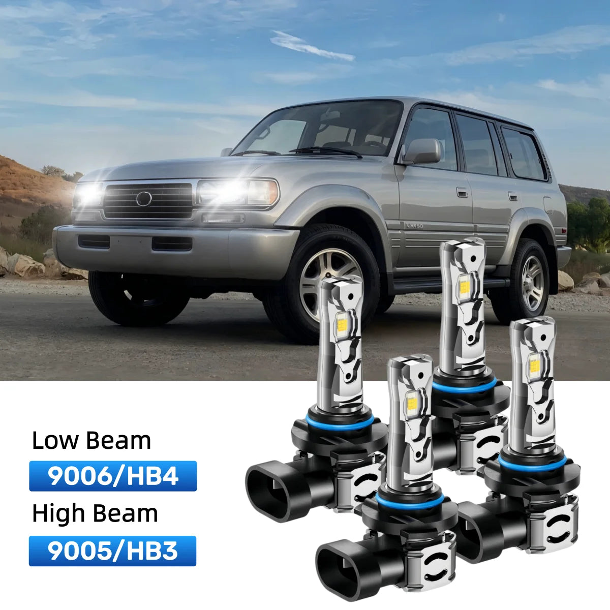 Fit for 1996-1997 Lexus LX450 9006 9005 LED Headlight Bulbs Upgrade | Brighter and Safer