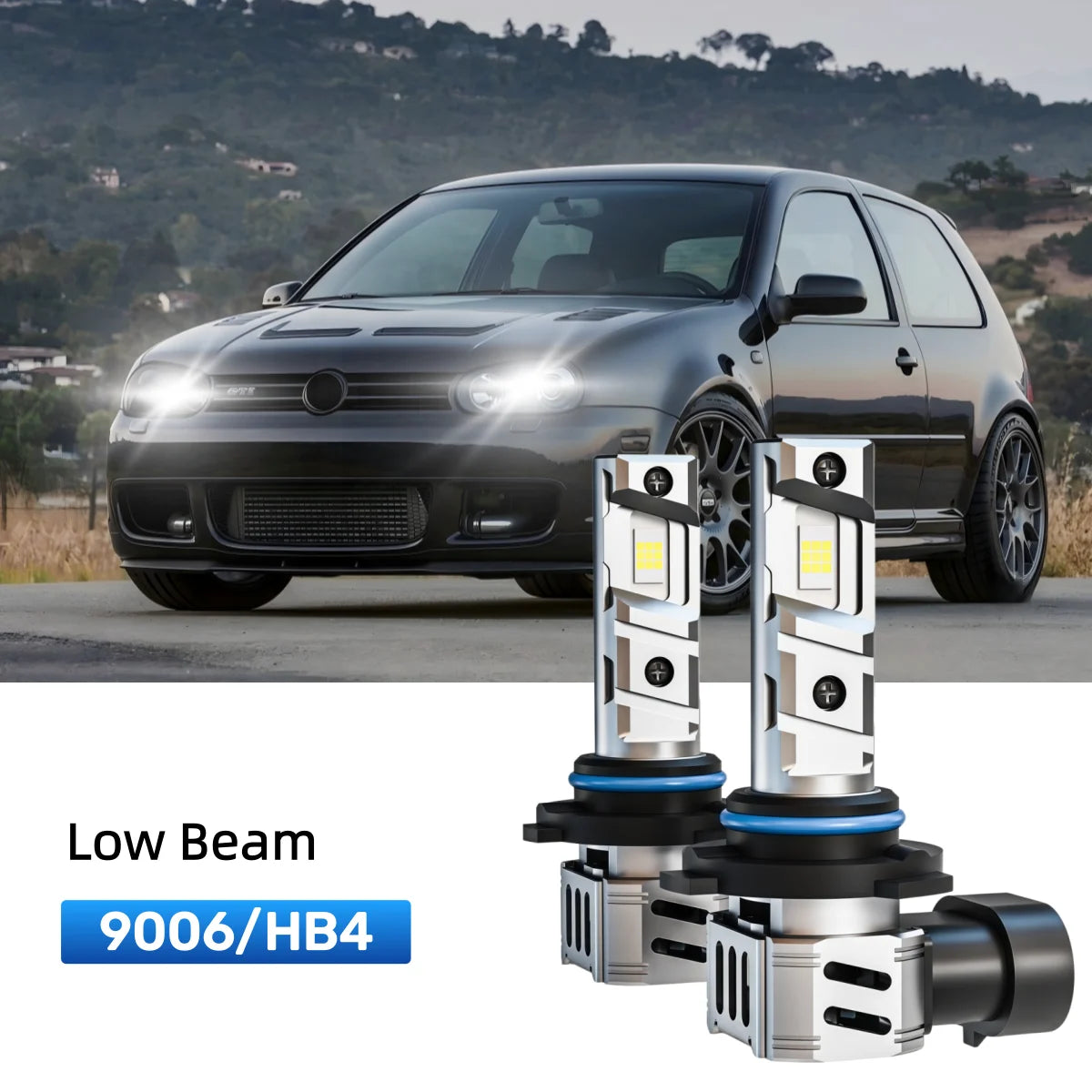 Best 9006 LED low beam bulbs replacement for 1997-1998 Volkswagen Golf