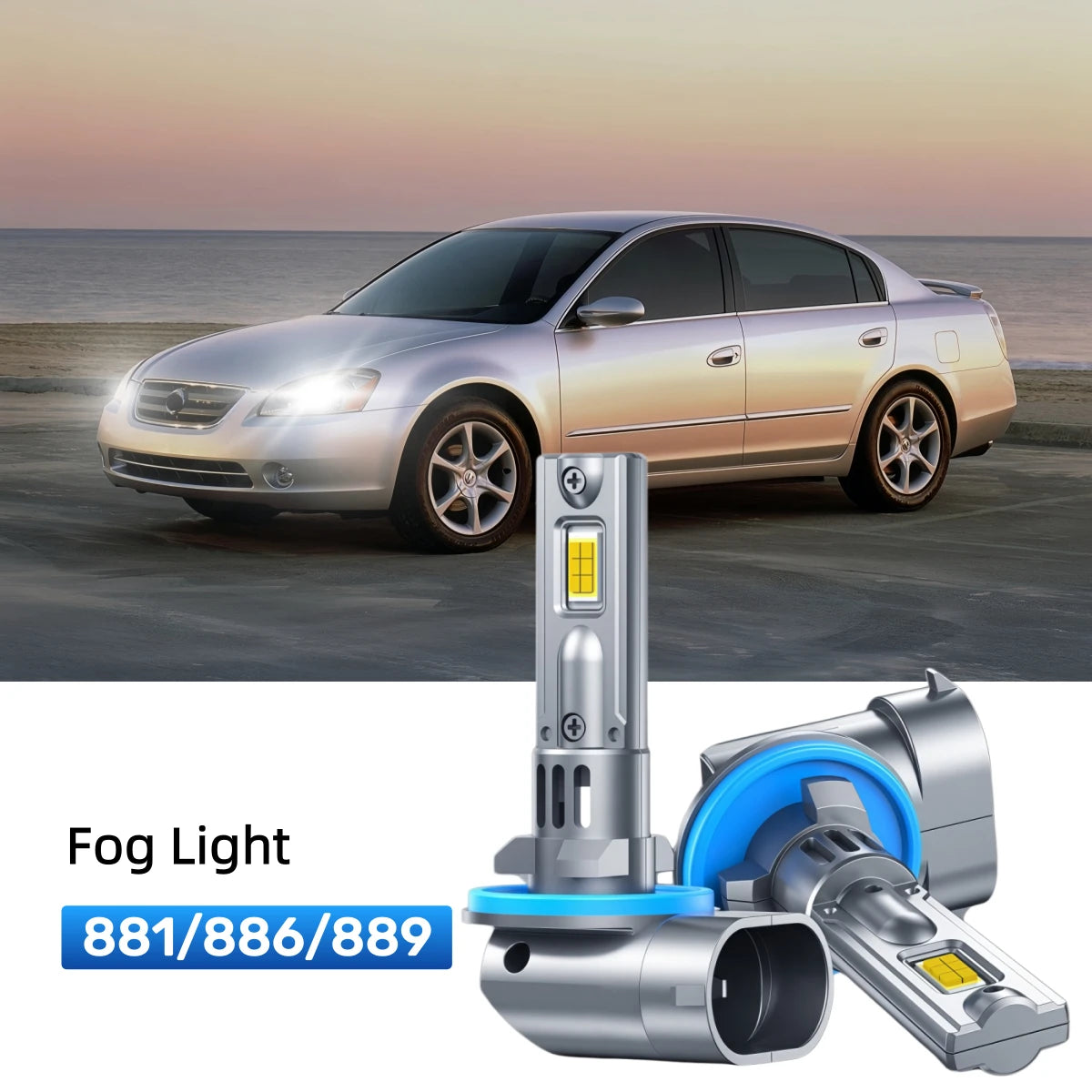Best 881 LED fog light bulbs replacement for 1998-2001 Nissan Altima