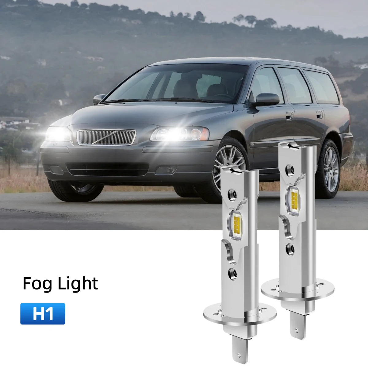 Fit for 1998-2001 Volvo V70 H7 LED Headlight Bulbs Upgrade | Brighter and Safer