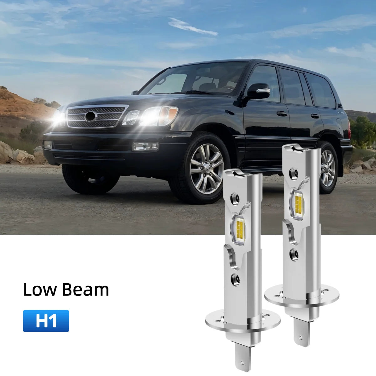 Best H1 LED low beam bulbs replacement for 1998-2007 Lexus LX 470