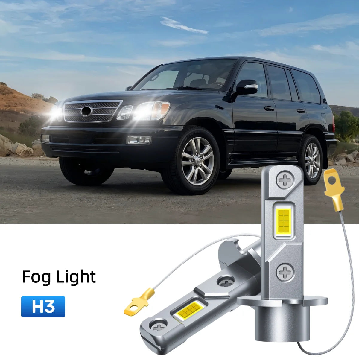 Fit for 1998-2007 Lexus LX470 H1 9005 LED Headlight Bulbs Upgrade | Brighter and Safer