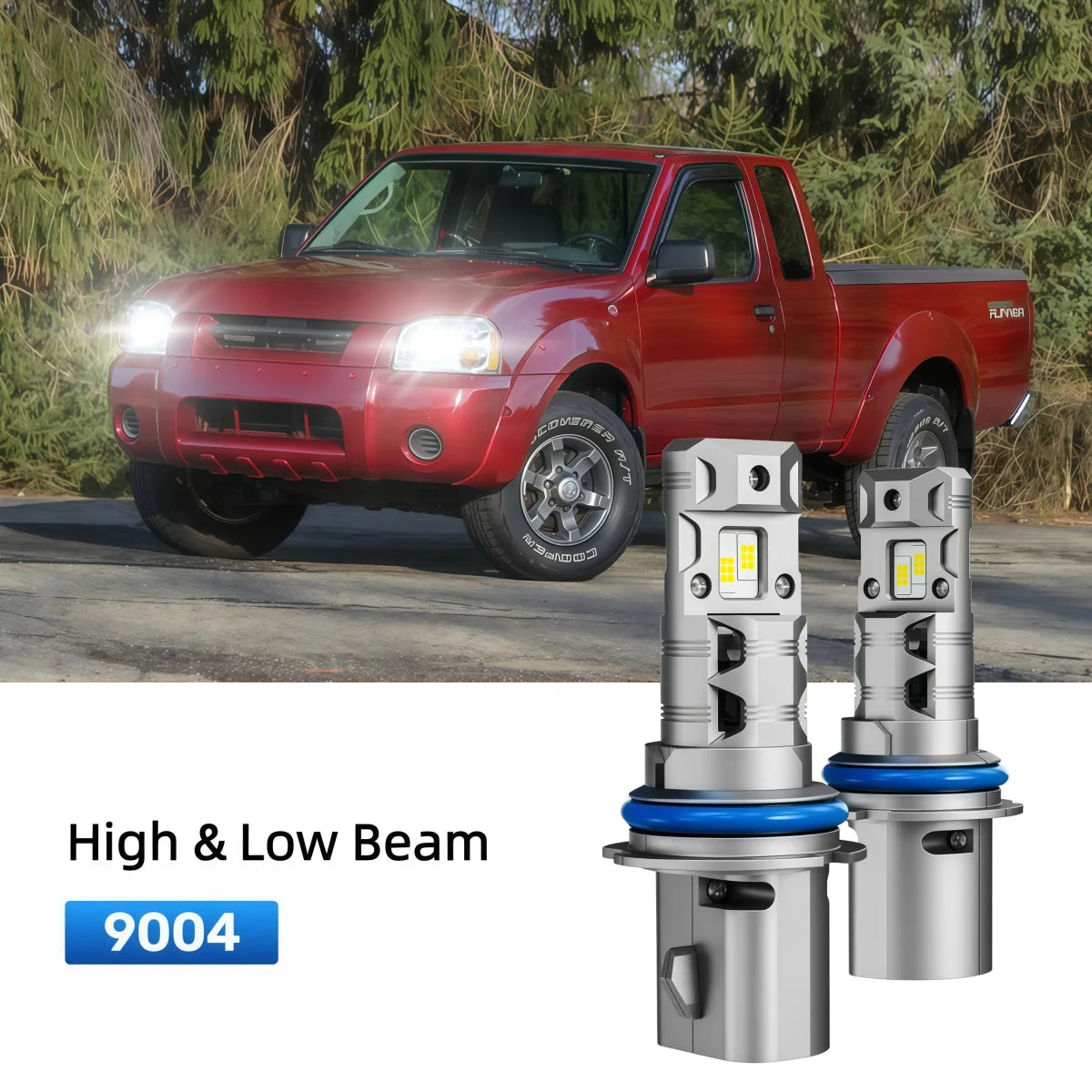 Best 9004 LED headlight bulbs replacement for 1999-2000 Nissan Frontier