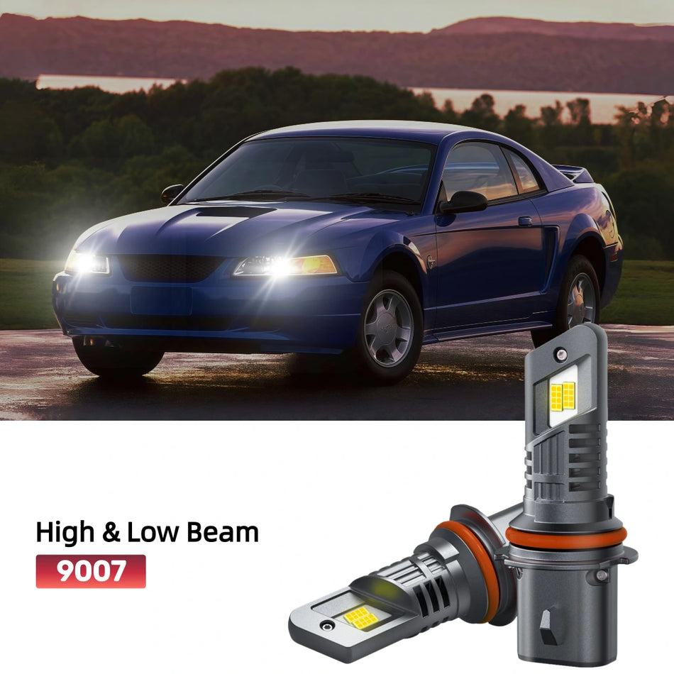 Fit for 1999-2000 Ford Mustang 9007 LED Headlight Bulbs | Brighter  and Safer