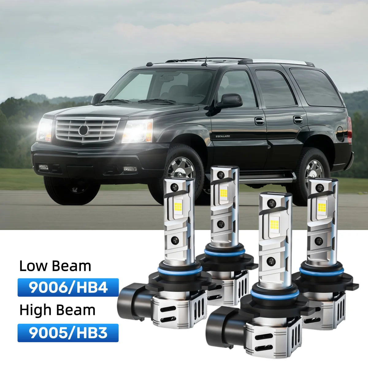 Fit for 1999-2000 Cadillac Escalade 9005 9006 LED Headlight Bulbs Upgrade | Brighter and Safer