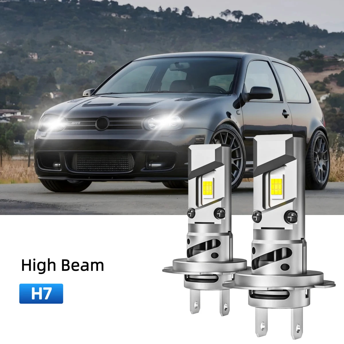 Best H7 LED high beam bulbs replacement for 1999 Volkswagen Golf