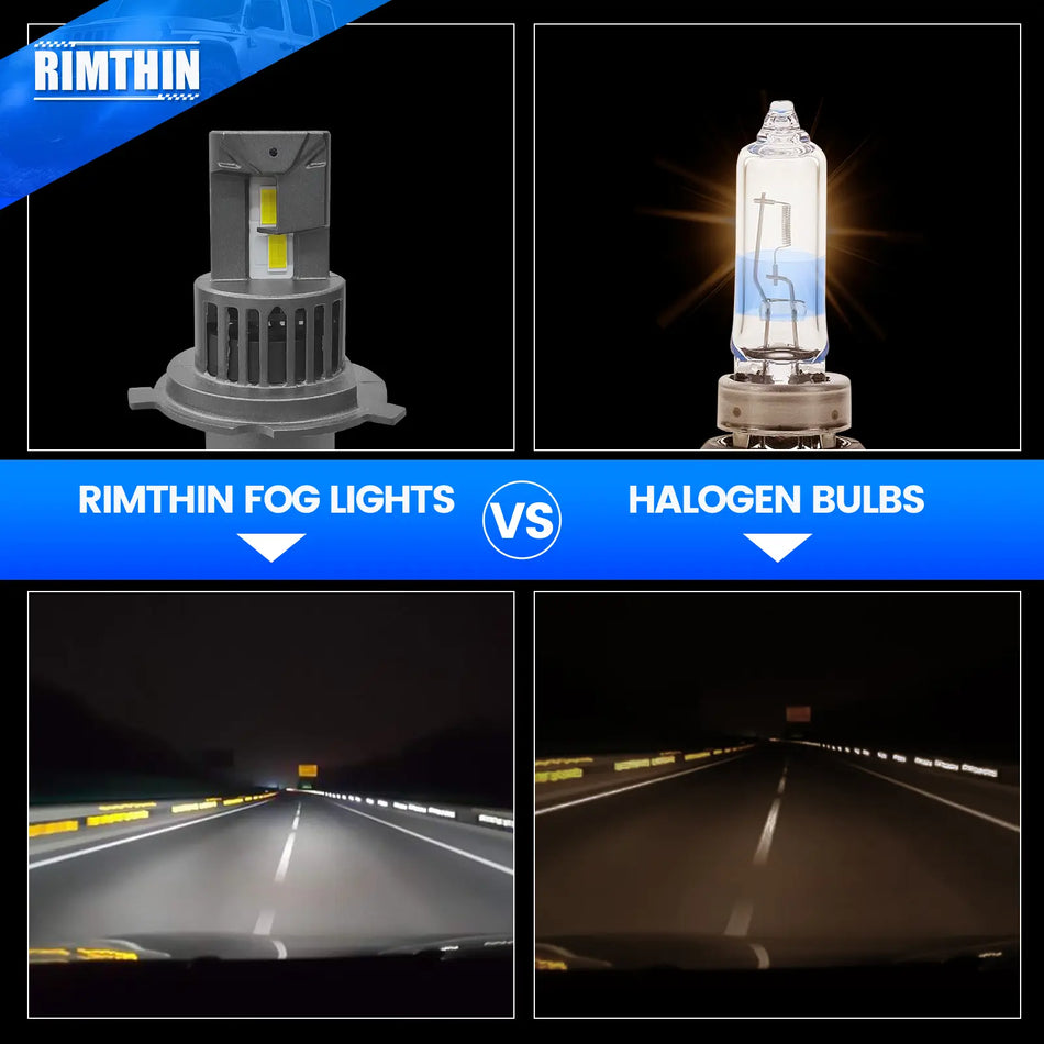 Rimthin E1 H4/9003/HB2 LED Headlight Bulbs 6000K Cool White IP67 Pack of 2