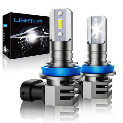 H11 LED Headlight Bulbs 6000K Cool White High Lumen Output Automotive Lighting
