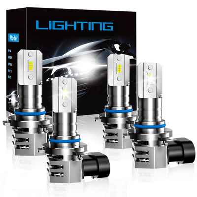 LED Headlight Bulbs 6000K Cool White Pack of 4