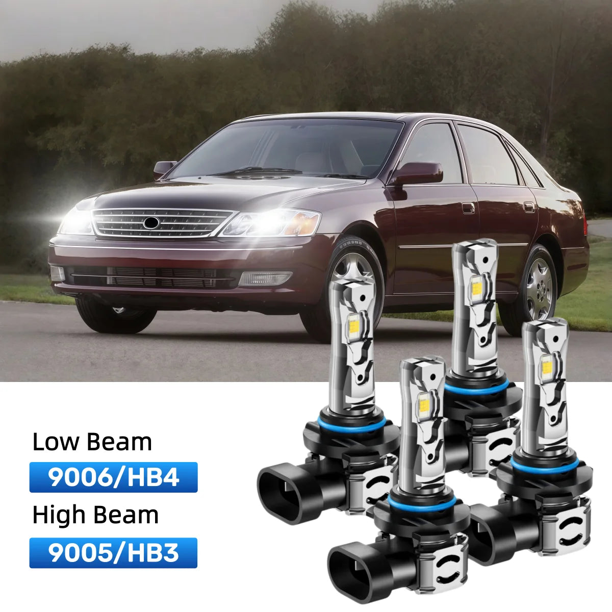 Fit for 2000-2004 Toyota Avalon 9005 9006 LED Headlight Bulbs Upgrade | Brighter and Safer