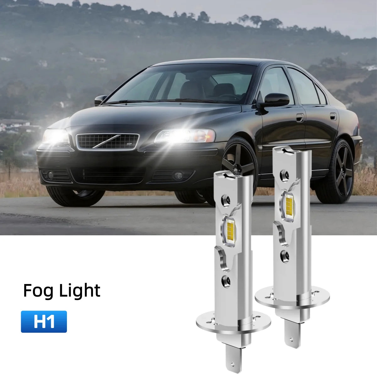 Best H1 LED fog light bulbs replacement for 2001-2003 Volvo S60