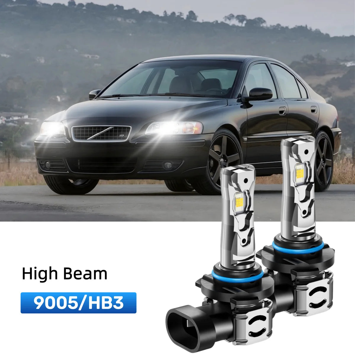 Fit for 2001-2003 Volvo S60 H7 9005 LED Headlight Bulbs Upgrade | Brighter and Safer
