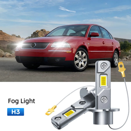 Best H3 LED fog light bulbs replacement for 2001 Volkswagen Passat