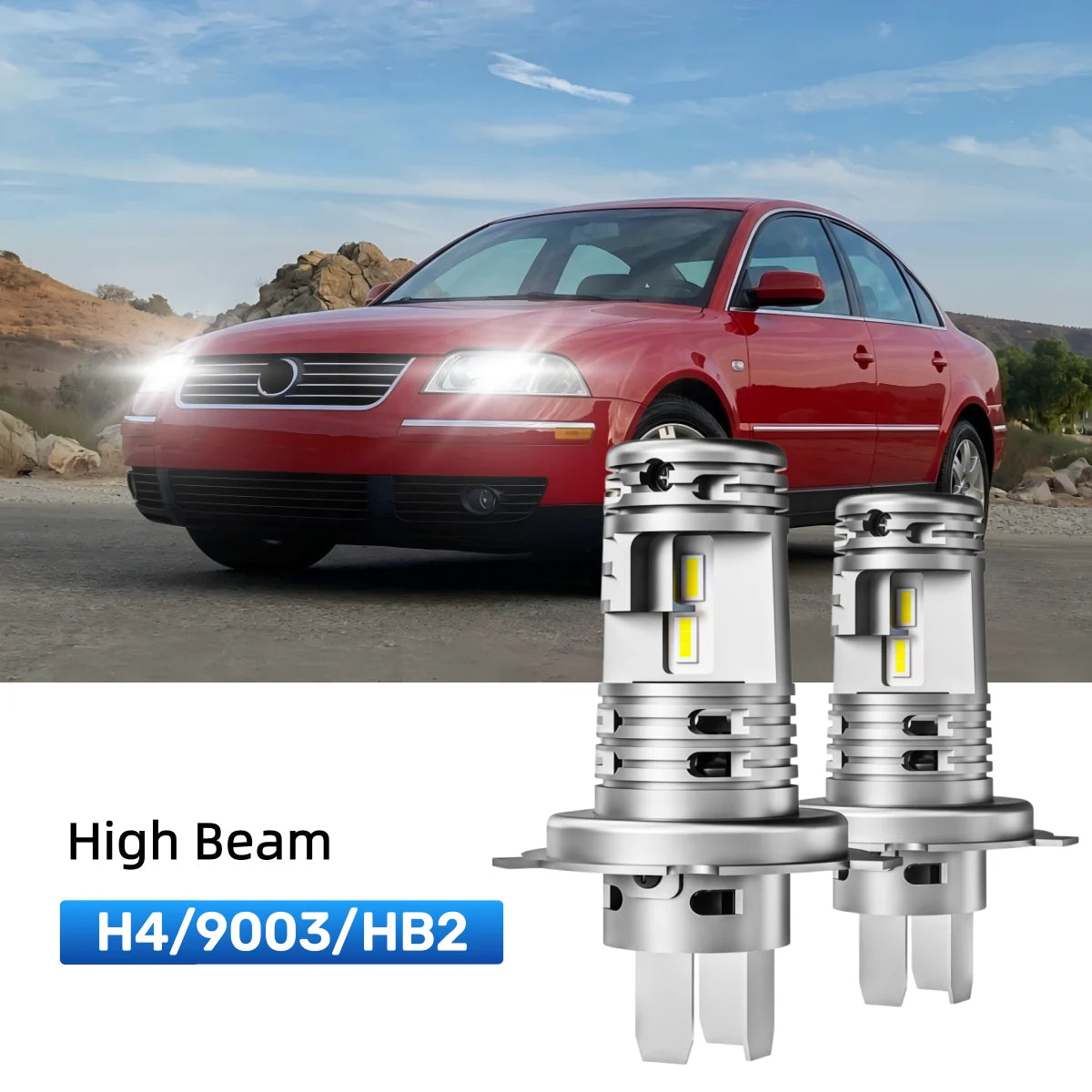 Best H4 LED high beam bulbs replacement for 2001 Volkswagen Passat