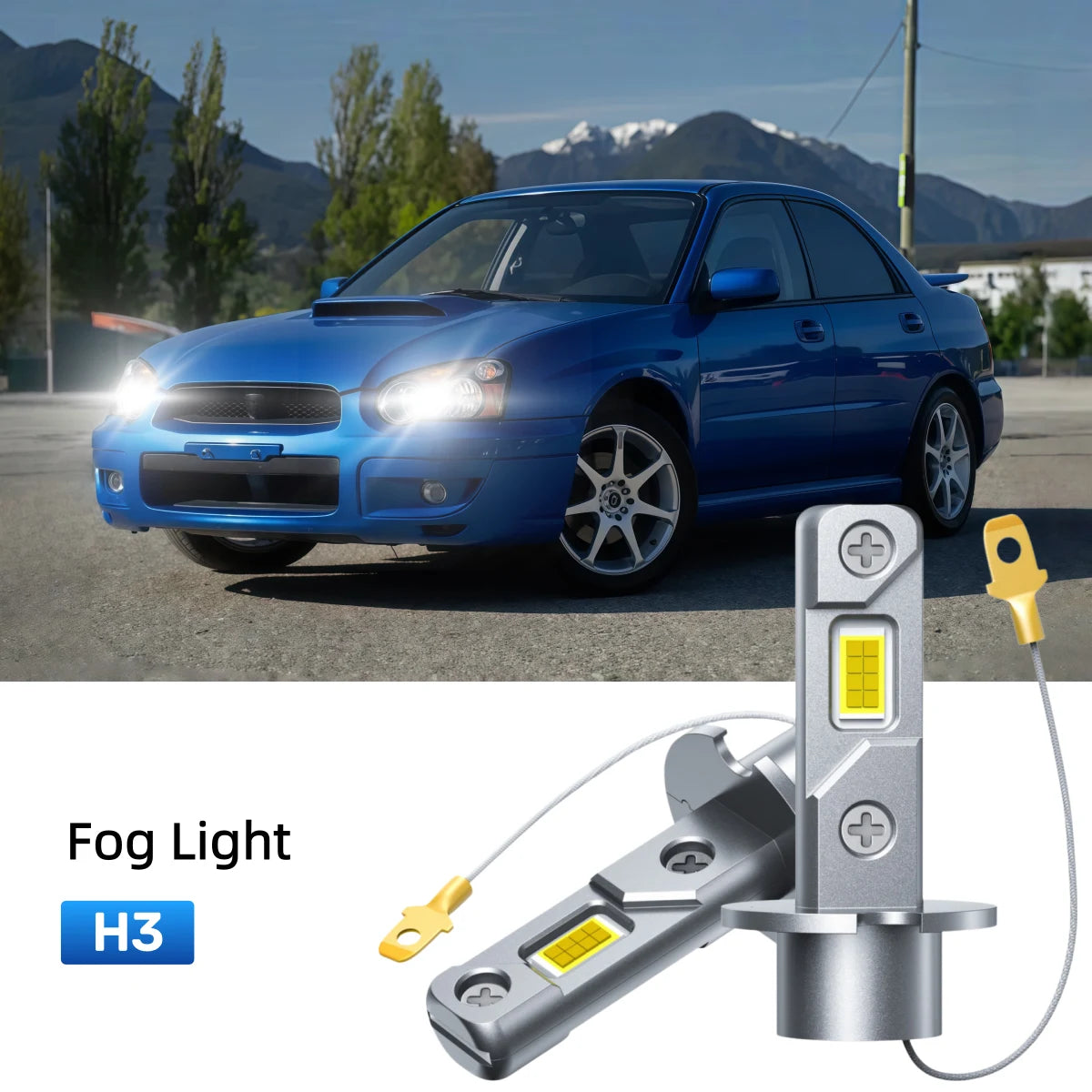 Best H3 LED fog light bulbs replacement for 2002-2003 Subaru Impreza