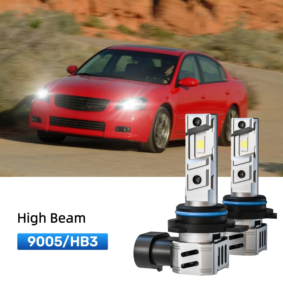 Best 9005 LED high beam bulbs replacement for 2002-2004 Nissan Altima