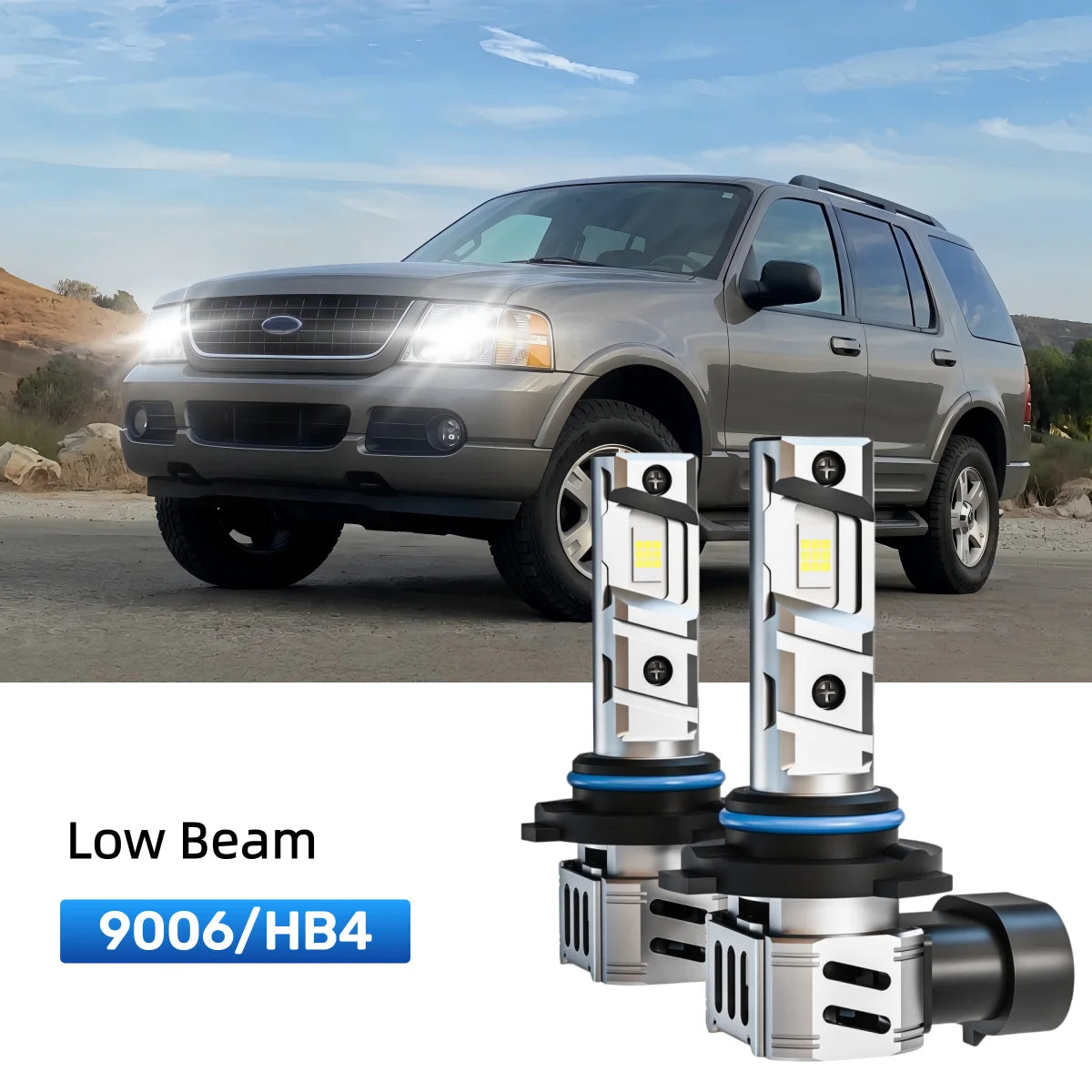 Best 9006 LED low beam bulbs replacement for 2002-2005 Ford Explorer