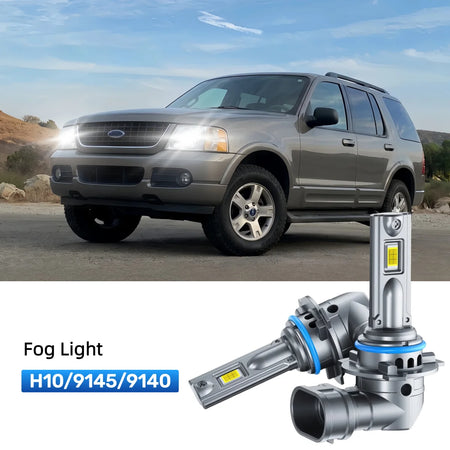 Best H10 LED fog light bulbs replacement for 2002-2005 Ford Explorer