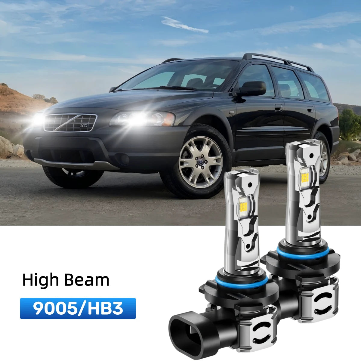 Fit for 2003-2004 Volvo XC70 H7 9005 LED Headlight Bulbs Upgrade | Brighter and Safer