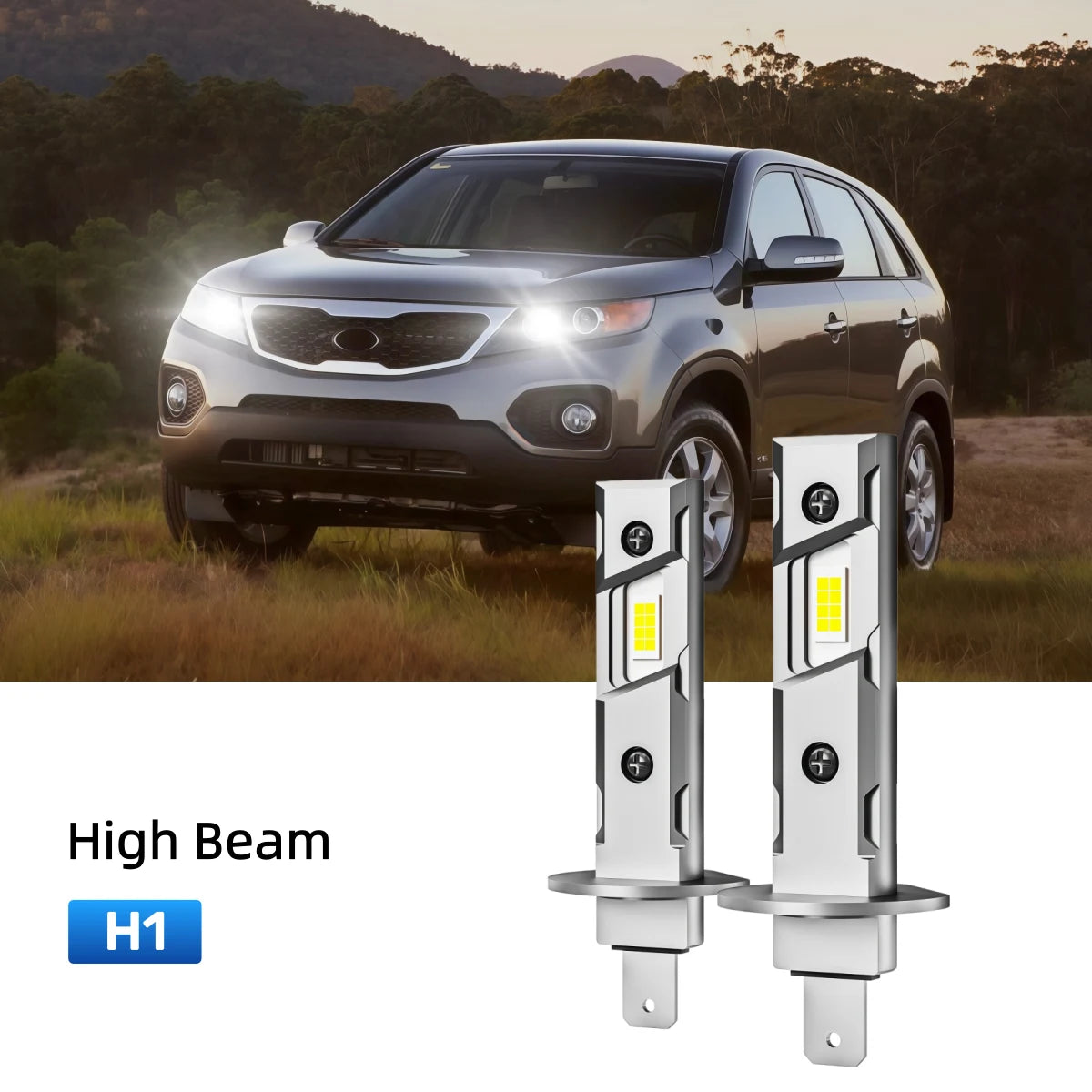 Best H1 LED high beam bulbs replacement for 2003-2006 Kia Sorento