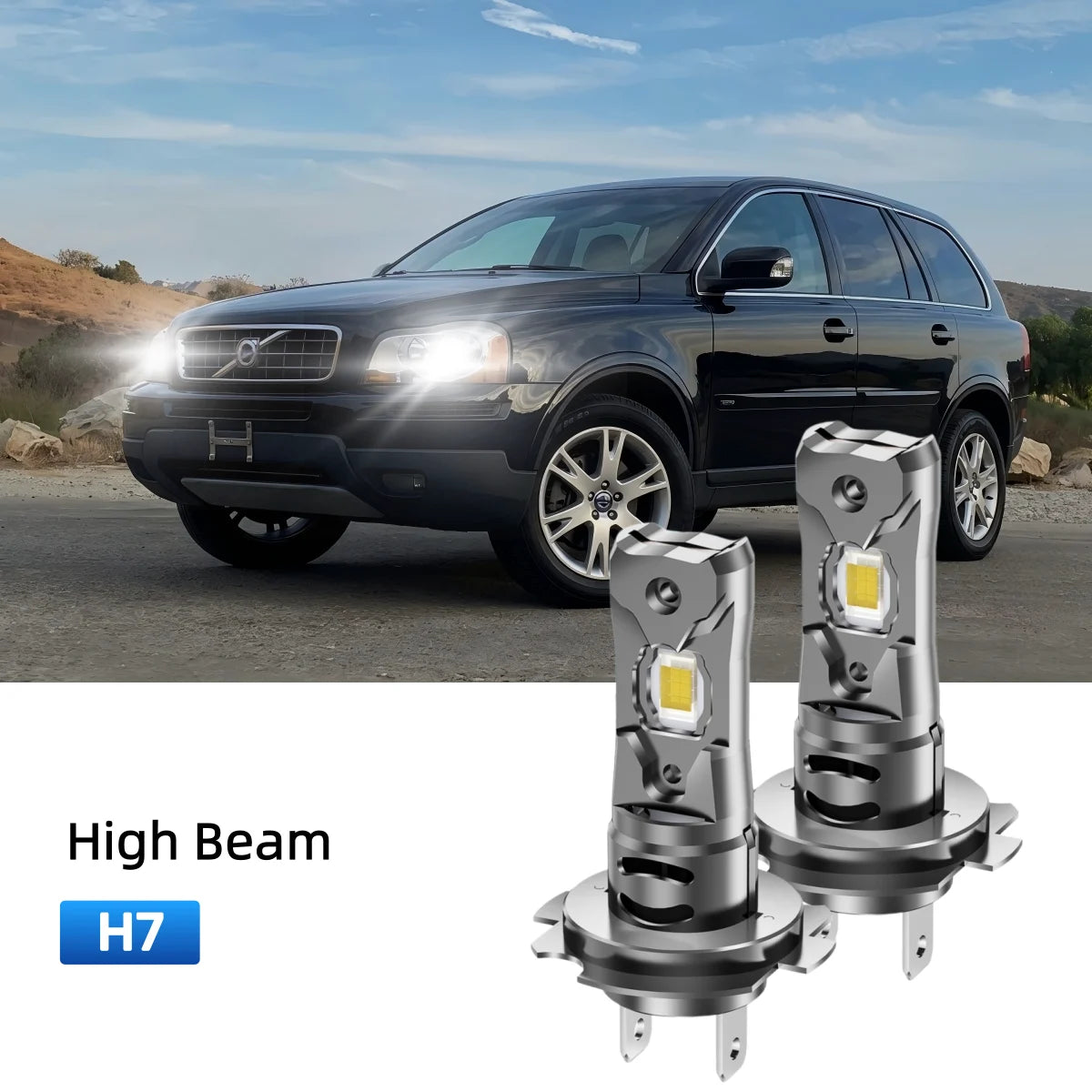 Fit for 2003-2006 Volvo XC90 H11 H7 LED Headlight Bulbs Upgrade | Brighter and Safer