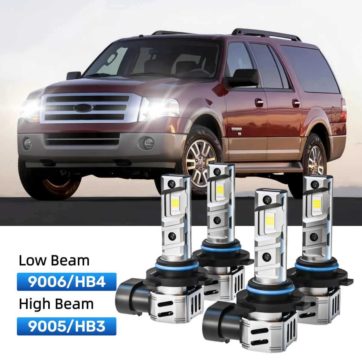 Fit for 2003-2006 Ford Expedition 9005 9006 LED Headlight Bulbs Upgrade | Brighter and Safer