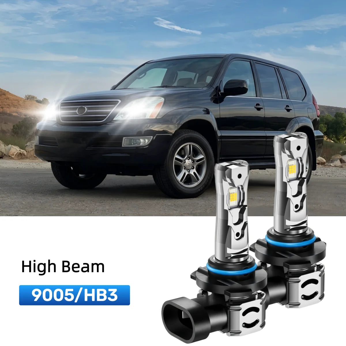 Fit for 2003-2009 Lexus GX470 H11 9005 LED Headlight Bulbs Upgrade | Brighter and Safer